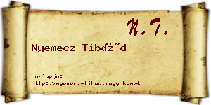 Nyemecz Tibád névjegykártya
